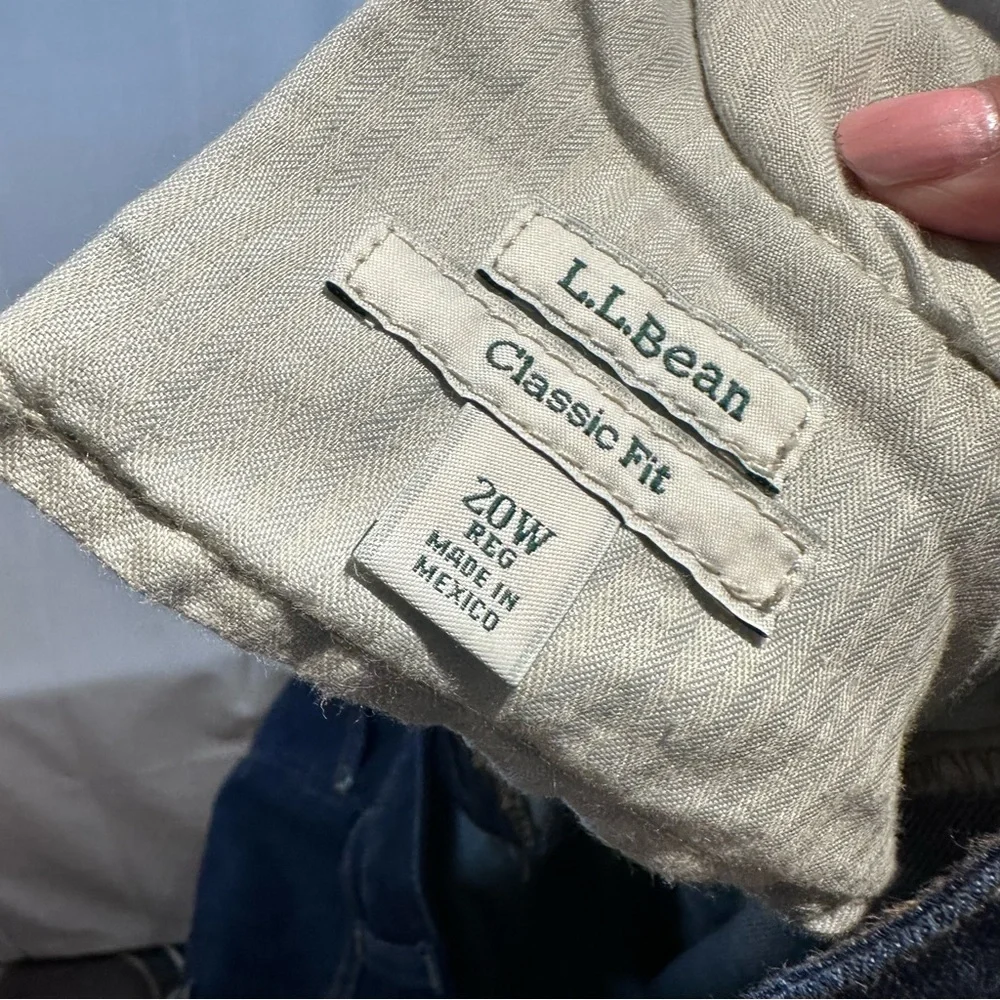 LL BEAN Women’s Size 20W Denim Jeans Classic Fit Stretch High Rise Straight Leg